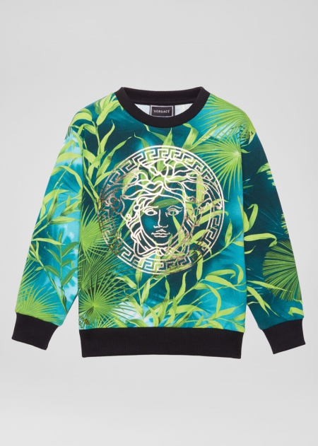 Versace Jungle Print Medusa Sweatshirt Pojke - 860715ITW